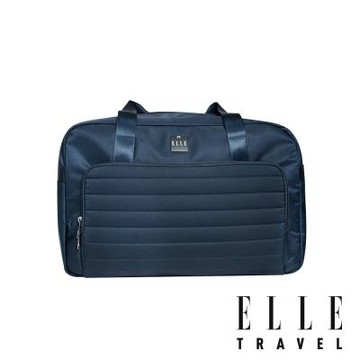 【ELLE】雲感線條系列 旅行袋 / 運動健身包 (普魯士藍) 防潑水斜背包 手提包 拉桿包 EL83359