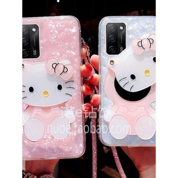 適用于oppoA55手機殼Reno女款A5卡通鏡子A93全包防摔Reno5潮Reno5pro殼