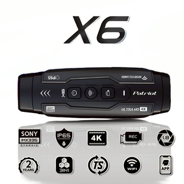 PATRIOT 愛國者 X6 雙鏡頭 機車 行車記錄器 贈128G 記憶卡