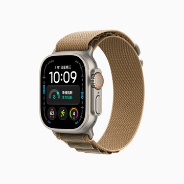 Apple Watch Ultra 4 49mm原色鈦金屬錶殼 搭沙漠色高山錶環L (GPS + LTE)