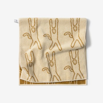 【平輸品】[ Warmgrey Tail ] 韓國療癒品牌｜生日禮物｜感謝禮｜閨蜜禮｜紀念禮｜喬遷禮｜情人節禮物｜儀式感小物｜純棉毛巾｜擦臉毛巾｜毛巾（monkey-ivory）