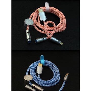 Hiomu客制化單晶銅數據線機械鍵盤航插線8k磁軸鍍銀銅鍵盤充電線