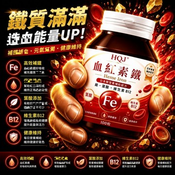葉酸 鐵 血紅素 血紅素鐵 血紅素片 血紅素 100顆 鐵劑 好氣色 月經  補給 B12 保健之王