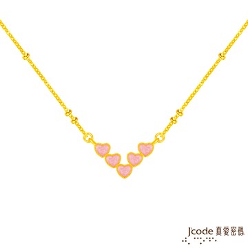 J’code真愛密碼金飾 戀愛勝利組硬金項鍊(雙面)
