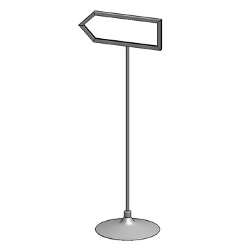 箭頭方向指示不鏽鋼告示牌(44x14cm側抽式，需DIY組裝)