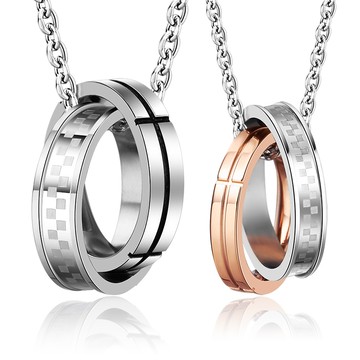 項鍊．客製刻字．純真愛戀．白鋼．情人節禮物