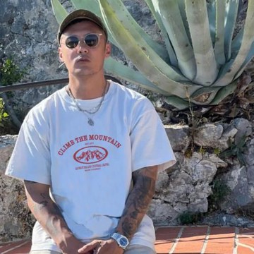 HANDIAN2023夏季字母印花短袖T恤男潮牌新款寬松圓領上衣情侶體恤