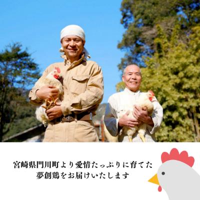 ふるさと納税 門川町 宮崎県産ブランド鶏「夢創鶏」若鶏もも肉切身　小分けパック(200g×8パック)