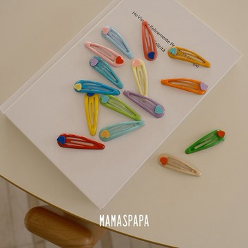 [快速出貨] MAMASPAPA 愛心髮夾