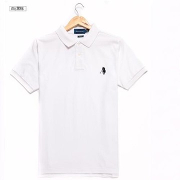 小馬標男式翻領刺繡純色純棉大碼寬松短袖t恤外貿經典爆款POLO衫