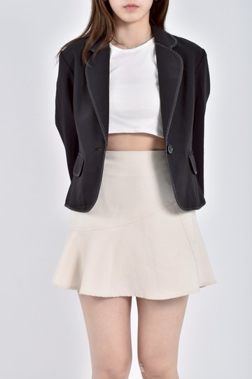 (M) 伊蕾iley西裝波點邊黑色外套