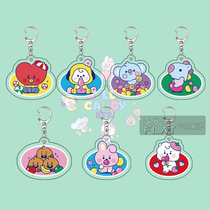 BT 21 アクリルキーホルダー 7点セット フック付き おしゃれ アクセサリー 飾り キーリング BTS 防弾少年団 キャラクター 人気 可愛い  韓流 キャンディタイプ 通販 LINEポイント最大0.5%GET | LINEショッピング