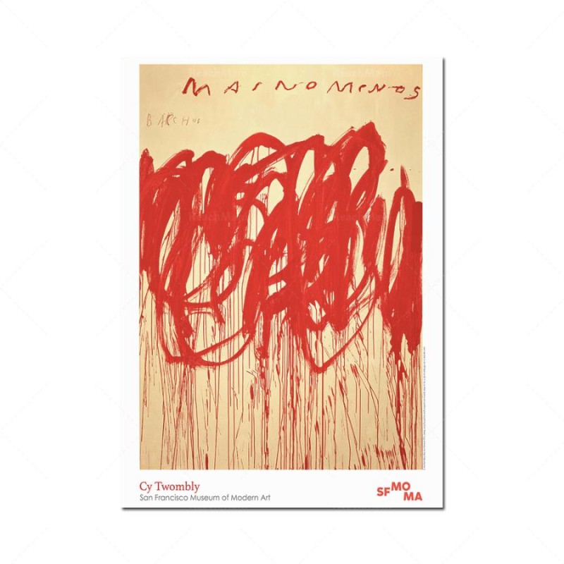 画家『サイ・トゥオンブリー Cy Twombly』アメリカでの展示ポスター