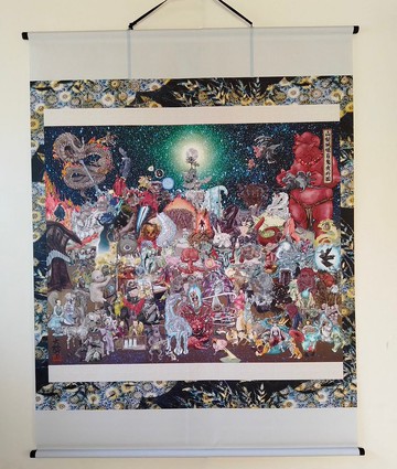 超大挂轴3山梨妖怪百鬼夜曲 / 130×90公分大尺寸掛軸