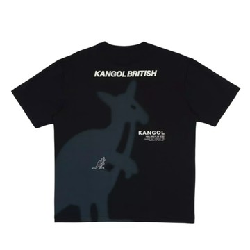 KANGOL 短T 黑色 落肩 袋鼠影子T 短袖 上衣 中性 6625100620