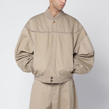 Gas Station beige cotton-blend bomber jacket