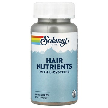Solaray, 含 L-半胱氨酸的頭髮營養素，60 粒素食膠囊