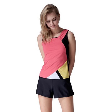 蜜桃紅休閒款二件式泳衣 1800305（大正泳裝）