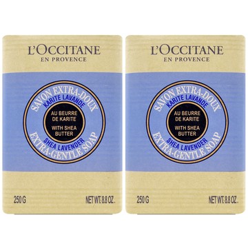 【LOCCITANE 歐舒丹】乳油木薰衣草皂 250g*2(百貨專櫃貨)
