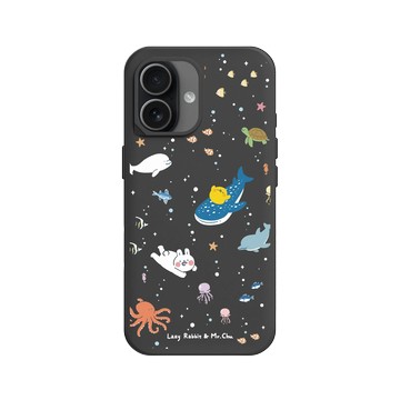 iPhone 17 SolidX 黑 - 懶散兔與啾先生 Lazy Rabbit and Mr.Chu - 海洋