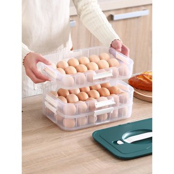 多層雞蛋盒大容量便攜雞蛋收納盒冰箱雞蛋盒帶手提加厚防摔可冷凍