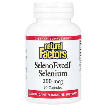Natural Factors, SelenoExcell，硒，200 微克，90 粒膠囊