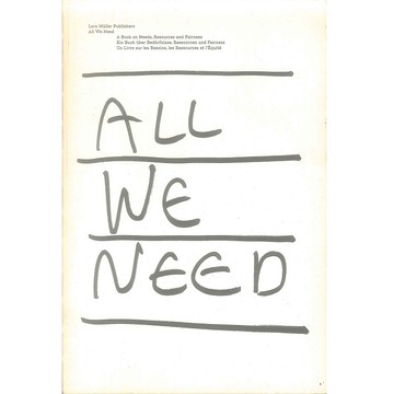 All We Need -9783037781197 絕版英文設計書 [建築人設計人的店-上博圖書]