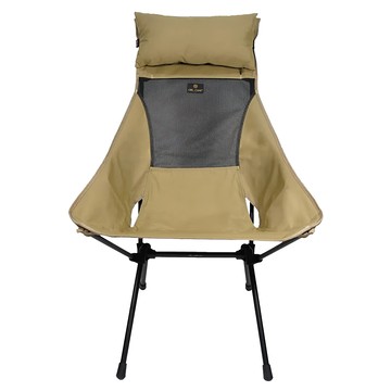 OWL CAMP 高背椅 頭枕加大版 500D尼龍布 PU抗撕裂和防潑水處理 7075 加厚航空鋁合金 ABS 耐磨防滑腳墊  沙色  1個