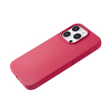 iPhone 15 Pro Max 殼 【液態矽膠殼】iPhone 15 Pro Max 手機殼 i15 Pro Max 保護殼 矽膠 軟殼 (紅莓)