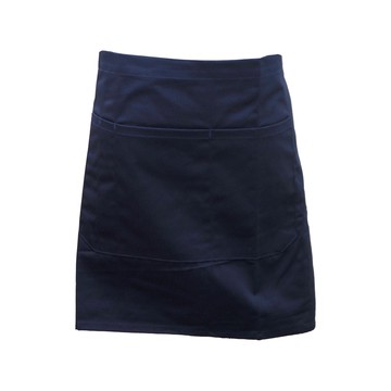 圍裙 【一品川流】時尚帆布半身圍裙-40*70cm-深藍色-1件