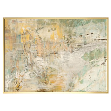 BOLUO GALLERY 菠蘿選畫所 抽象畫 蕭瑟 APAA3425G 掛畫  40 x 30cm  金色