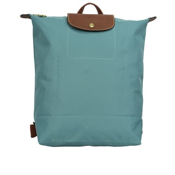 LONGCHAMP Le Pliage Original M 再生帆布中型折疊後背包/尤加利色