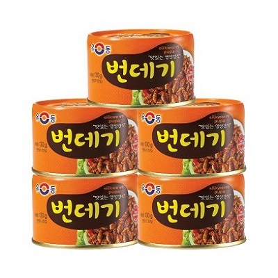 ユドン　ポンデギ（さなぎ）缶詰　130gｘ5個韓国食品韓国食材  韓国缶韓国料理 