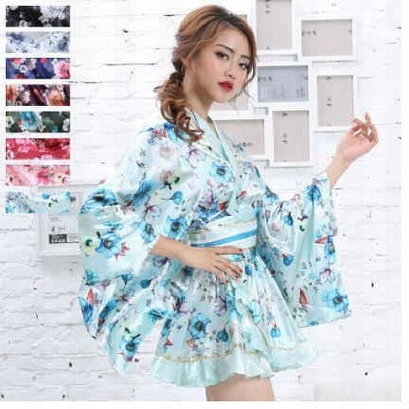 着物ドレス 着物 ドレス 花魁 コスプレ よさこい 衣装 花魁ドレス 浴衣ドレス Jewel ジュエル 花柄 サテン パイピング 通販 Lineポイント最大get Lineショッピング