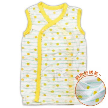夏季涼感 無袖點點透氣網眼肚衣 新生兒肚衣 和尚服ga0030