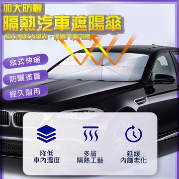 [現貨]汽車遮陽傘 汽車遮陽板 汽車陽傘 汽車遮陽 車用遮陽 隔熱防曬 擋風玻璃遮陽傘 加大防曬隔熱汽車遮陽傘
