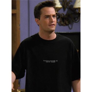 夏季老友記錢德勒同款紐約古根海姆博物館短袖t恤純棉圓領文化衫