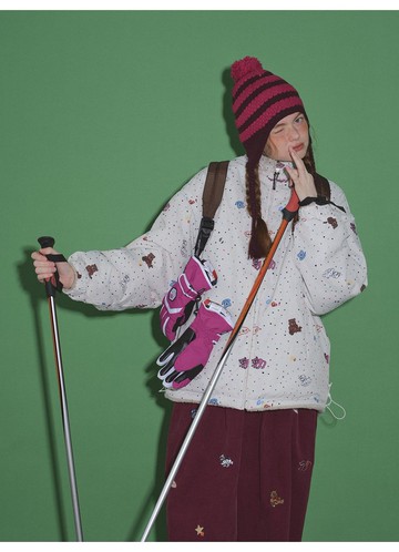 odd maker原創雙面穿短外套女冬季寬松日系休閒上衣