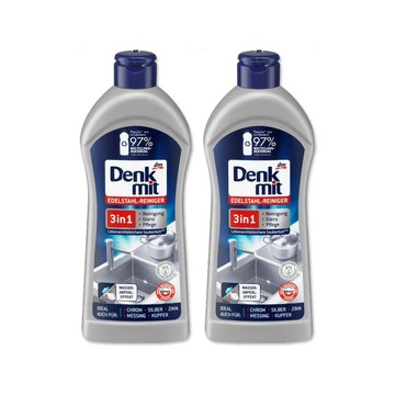 DM (2瓶超值組)德國(Denkmit)-廚房浴室除垢撥水不鏽鋼清潔劑300ml/瓶(金屬保養清潔膏,不銹鋼增亮清潔液,萬用去污劑)