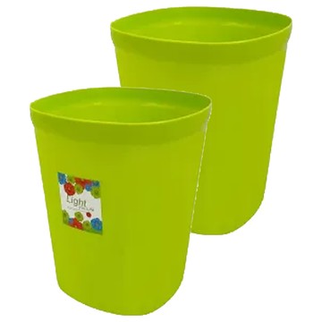 KEYWAY 聯府 好運花圓型大垃圾桶/紙林 2個  27 x 27 x 33.2cm  綠色