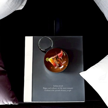 精美皮革鑰匙圈(調酒)鑰匙圈 皮革鑰匙圈 熱轉印 送禮小物 婚禮小物 企業送禮 紀念品