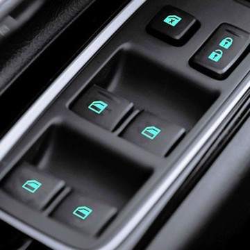 【兔子】車內功能按鍵開關按鈕熒光車貼紙防水耐磨夜光貼汽車窗升降開關貼免運