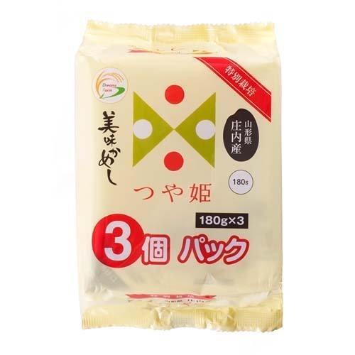 ドリームズファーム 美味かめし つや姫 山形県庄内産 180g*3個入  ドリームズファーム