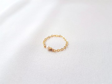 星芒 ‧ 珍珠 黃銅 鍊戒