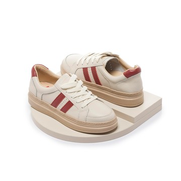 軟實力 街頭復古真皮厚底休閒鞋 洋紅 (502910)