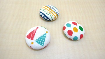 手感布包釦磁鐵 - 繽紛派對