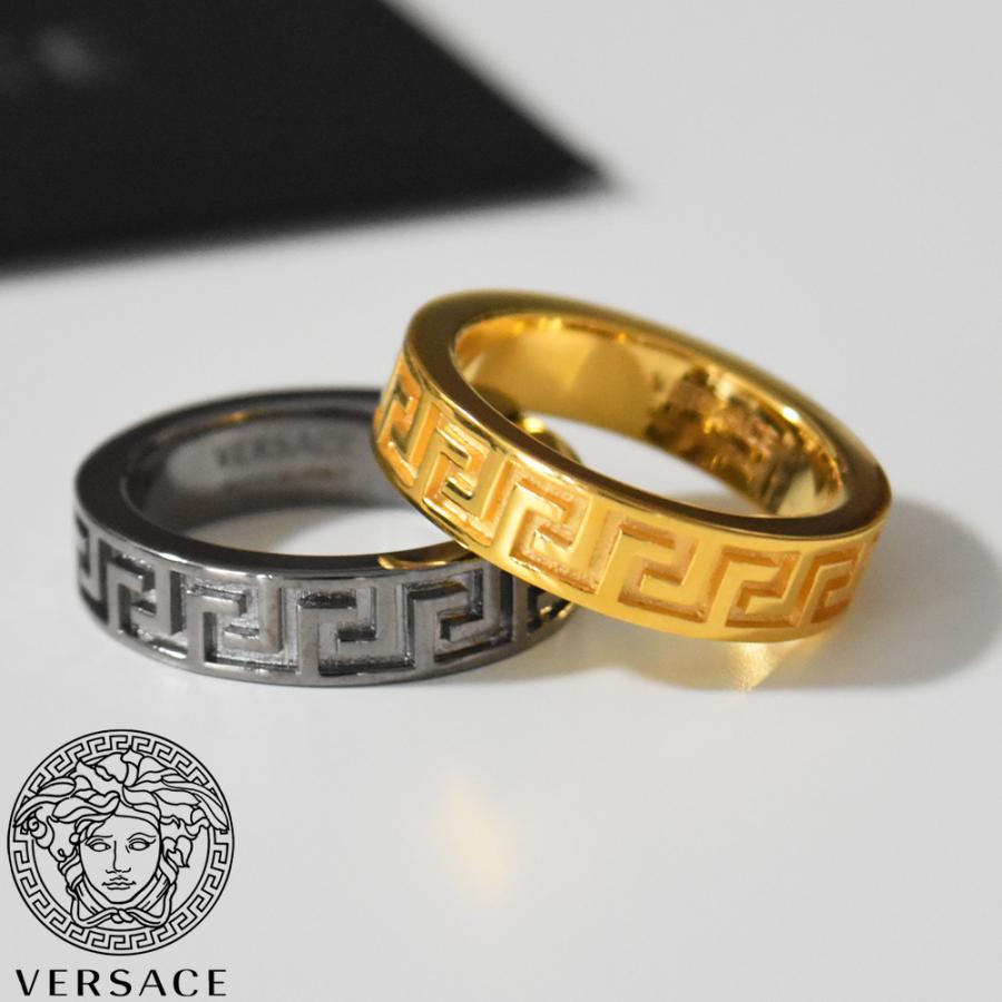 ヴェルサーチ リング 指輪 VERSACE メンズ グリークリング グレカ模様