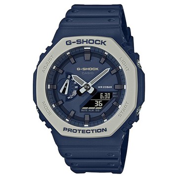 CASIO G-SHOCK GA-2110ET-2A 海軍藍耐衝擊雙顯八角形腕錶 45.4mm｜樂天全館特惠中★指定刷卡回饋10%