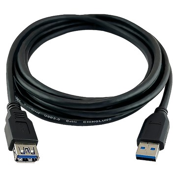POLYWELL 寶利威爾 USB3.0 Type-A公對A母高速延長線 3A 5Gbps PW15-W45-M615 黑色  5m  1條