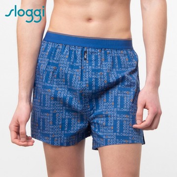 sloggi MEN AUTOGRAPH系列寬鬆平口褲 風趣正藍